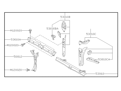 Subaru 53029AL28A9P Radiator Upper Tie Bar