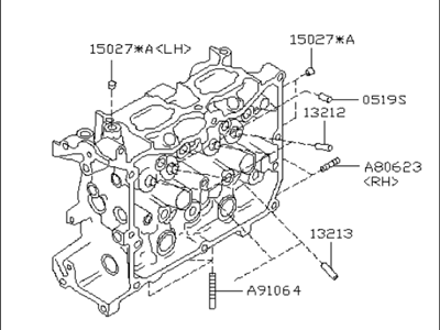 Subaru 11039AC18A Cylinder Head Assembly Right