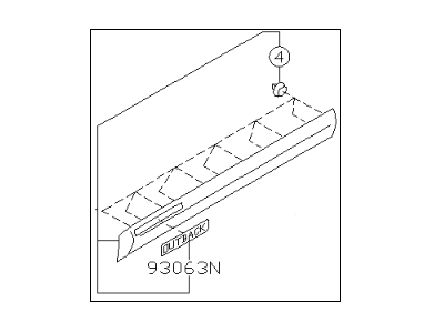 Subaru Outback Door Moldings - 91112AJ26A