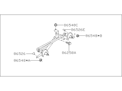 Subaru Impreza Wiper Linkage - 86513FL02A