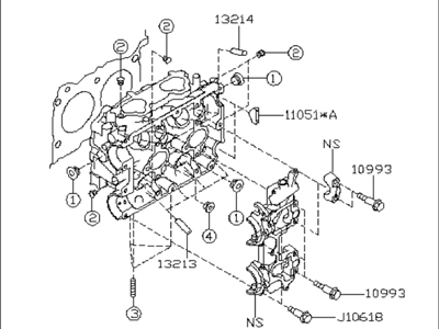 Subaru 11063AB250 Cylinder Head Assembly Left