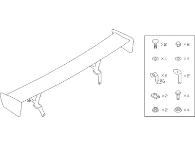 Subaru E7210VA105 Trunk Spoiler