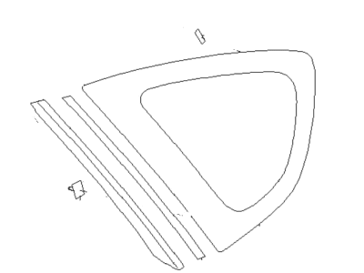 Subaru 65209FG011 Window Glass Assembly Rear Quarter LH