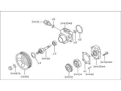 Subaru Legacy Power Steering Pump - 34411AC150