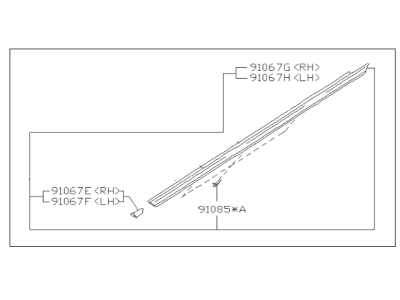 Subaru 91011AC100 MOULDING Rear Quarter RH