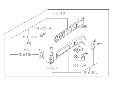 Subaru 51620SJ0109P Frame Sd Ff Cp LH