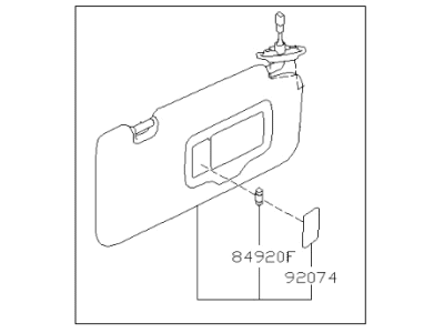 Subaru Forester Sun Visor - 92011SJ040ME