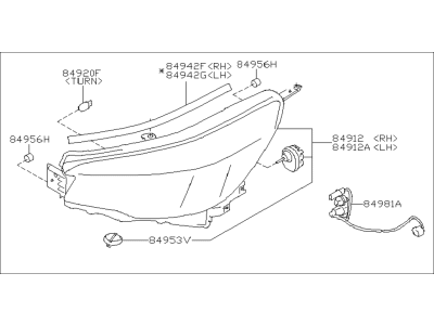 Subaru 84002SJ170 Headlamp Led