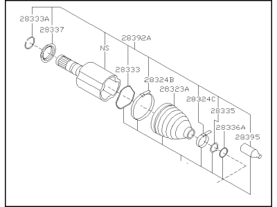 2020 Subaru Outback CV Joint - 28392SJ000