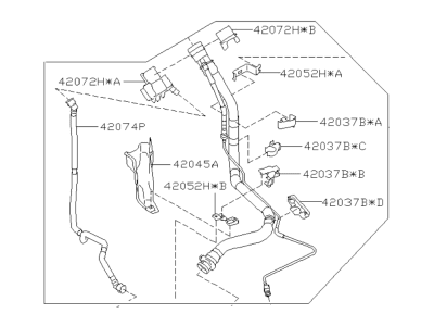 Subaru Legacy Fuel Filler Neck - 42065AN00A