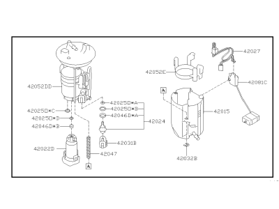 2020 Subaru Legacy Fuel Pump - 42021AN01A