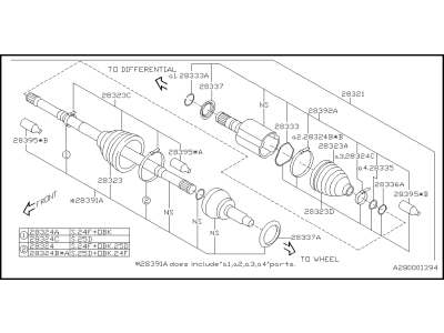 Subaru Outback Axle Shaft - 28321AN010